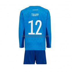 Camisola Alemanha TRAPP 12 Guarda-redes Criança Equipamento Primeiro Copa do Mundo 2022 Manga Comprida